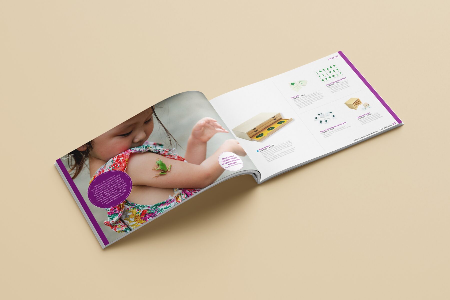 An image of Page 52 & page 53 of the 2017 Montessori Catalogue
